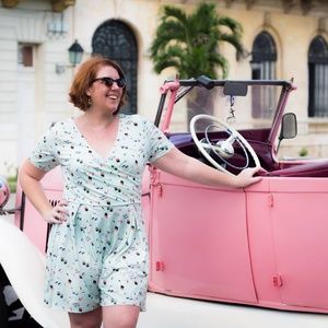 'Clarice" Mint Green Sushi Print Playsuit/Romper